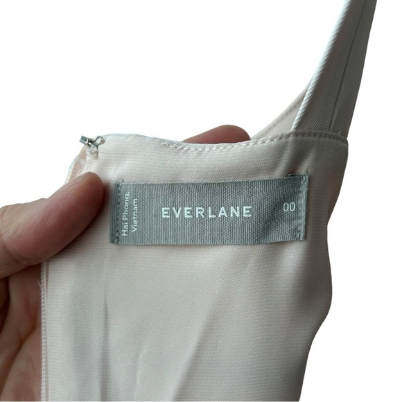 EVERLANE The Japanese GoWeave Cropped Slip Jumpsuit in Blush Pink Size 00 - Picture 7 of 7
